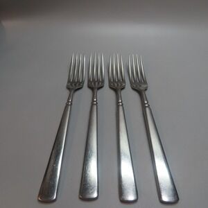 Oneida CUBE EASTON Glossy Dinner Fork Stainless Flatware Set of 4